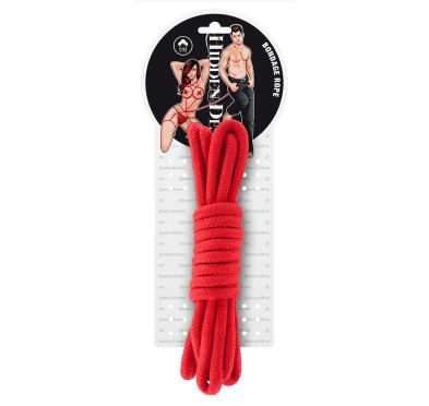 Wiązania-BONDAGE ROPE 3 METER RED